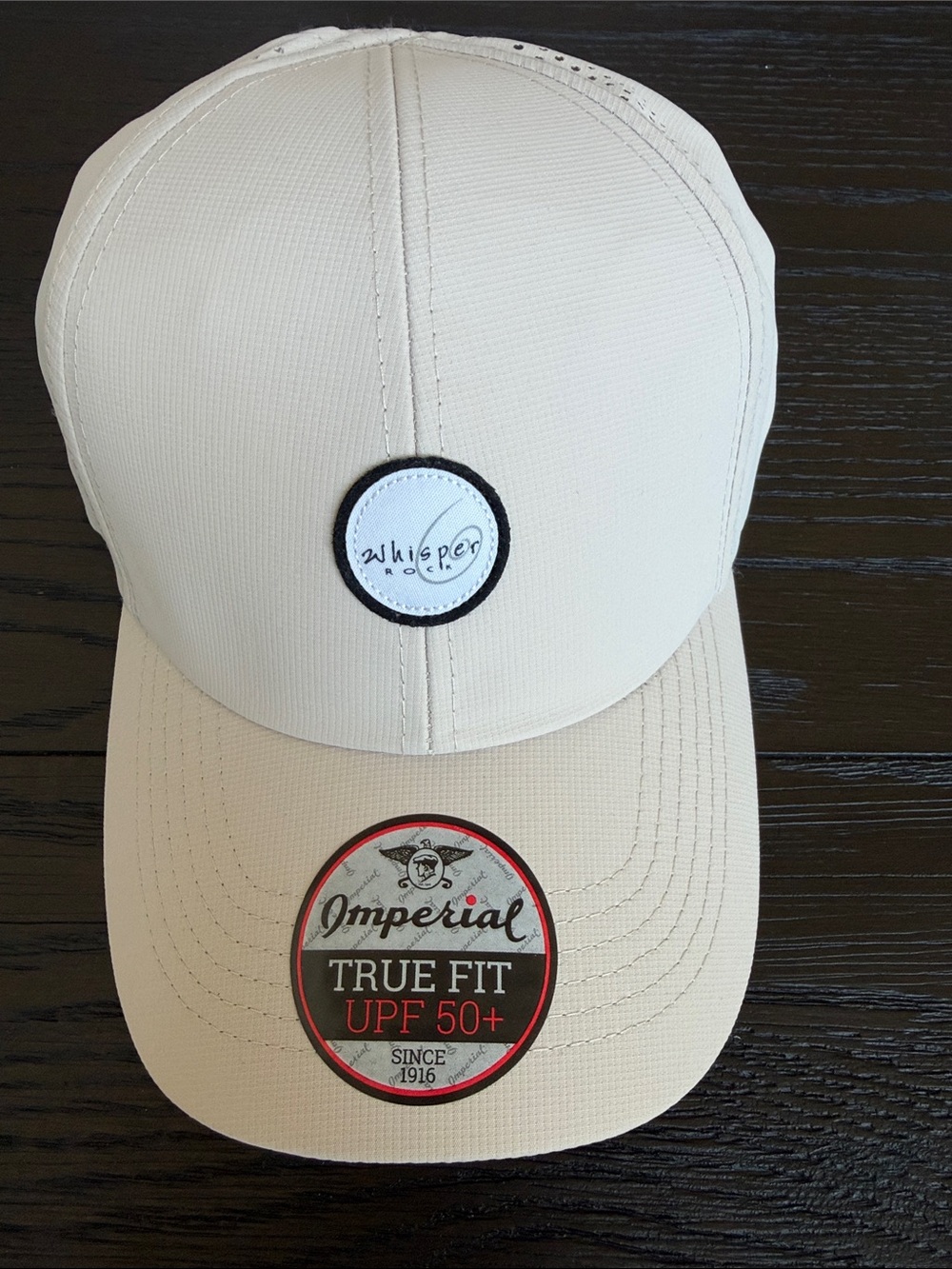 Whisper Rock Men’s Beige UPF 50+ Baseball Cap